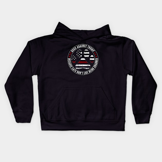 Dogs Against Trump Vintage Kids Hoodie by GreenCraft